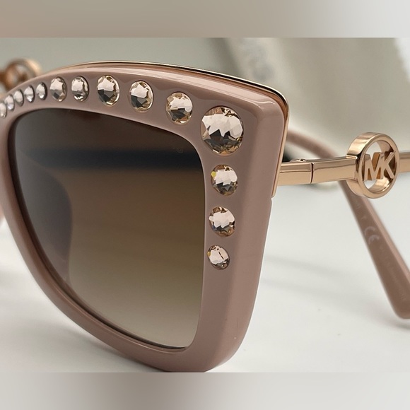 Michael Kors Pink Crystal Cat Eye Sunglasses - Picture 14 of 16